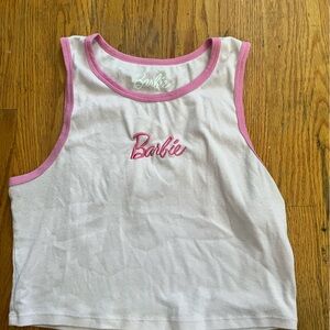 Barbie Pink and White Logo Tank xxl